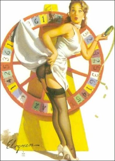 Elvgren's Calendar Pinups (Base Set) card 23 Odds On Favorite