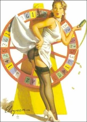 Elvgren's Calendar Pinups (Base Set) card 23 Odds On Favorite