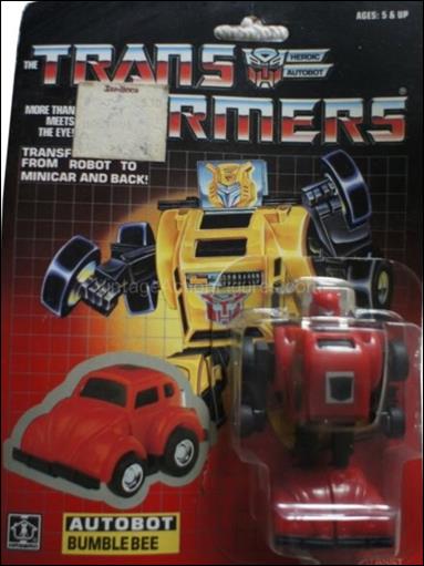 Transformers: More Than Meets the Eye (Generation 1) figure 20-B Bumblebee (Autobot Mini-Car) (Red Body w/Rub)