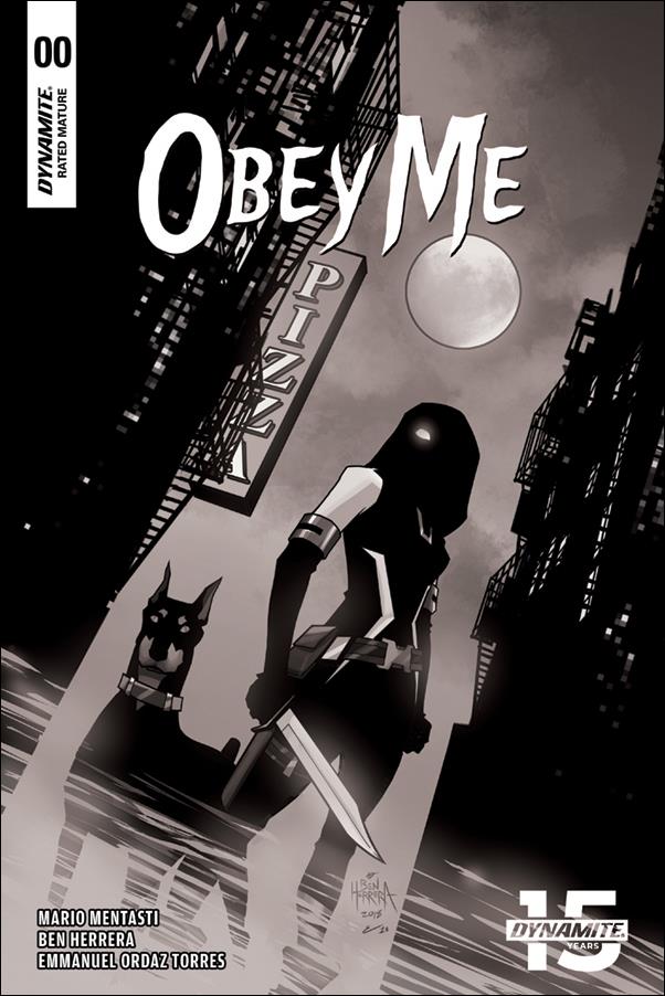 Obey Me issue 0-C Standing 1:10 Black & White Cover