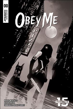 Obey Me issue 0-C Standing 1:10 Black & White Cover