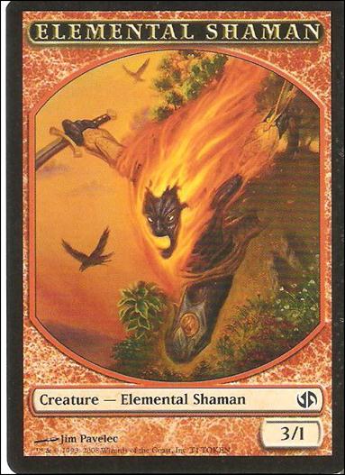 Magic the Gathering: Duel Decks: Jace vs. Chandra (Token Subset) card T1 Elemental Shaman