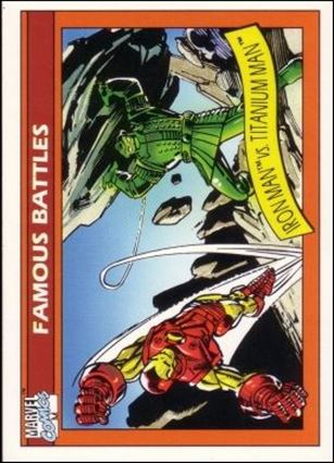 Marvel Universe: Series 1 (Base Set) card 121 Iron Man vs Titanium Man
