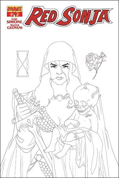 Red Sonja (2013) issue 14-F Yasmin Liang B&W Retailer Incentive Cover