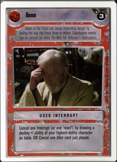 Star Wars: Premiere Unlimited (Base Set) card 277 Sense