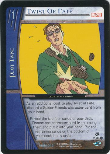 Web of Spider-Man VS System (Base Set) card 13 Twist of Fate