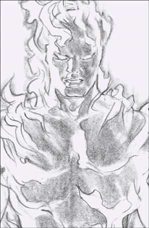 Fantastic Four (2018) issue 24-G Alex Ross 1:100 Human Torch Timeless Sketch Cover