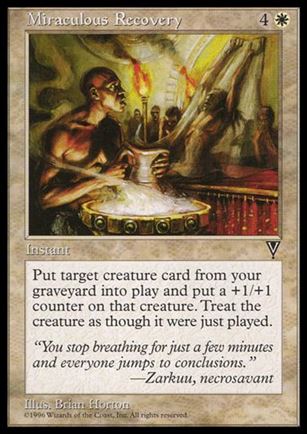 Magic the Gathering: Visions (Base Set) card 13 Miraculous Recovery