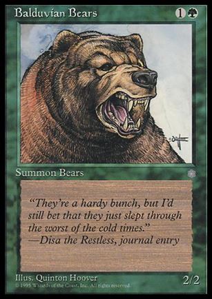 Magic the Gathering: Ice Age (Base Set) card 226 Balduvian Bears