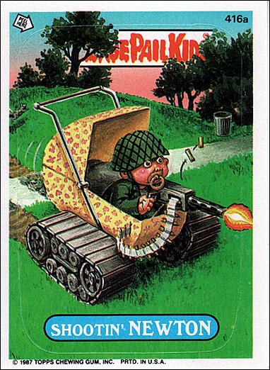Garbage Pail Kids: Series 10 (Base Set) card 416a Shootin' Newton
