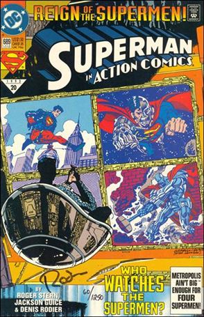 Action Comics (1938) issue 689-B DF (signed by Denis Rodier) 1/1250