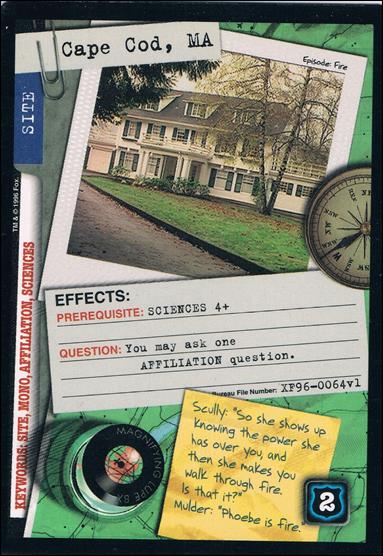 X-Files: Premiere Edition (Base Set) card XF96-0064v1 Cape Cod, MA