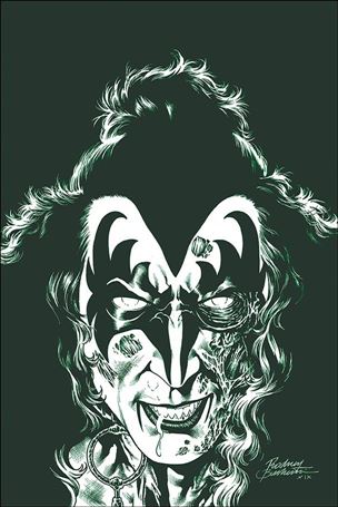 Kiss Zombies issue 2-K Rodney Buchemi 1:25 Green Tint Virgin Cover