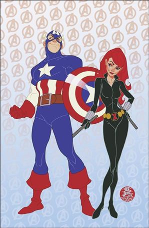 Captain America & Volstagg issue 1-E Mark Brooks Animated-Style Virgin 1:50 Cover