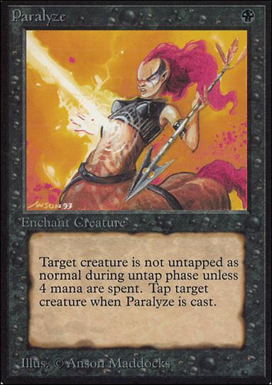 Magic the Gathering: Limited Edition Alpha (Base Set) card 119 Paralyze