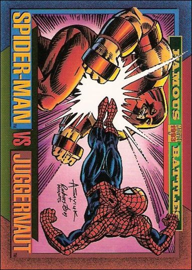 Marvel Universe: Series 4 (Base Set) card 165 Spider-Man vs Juggernaut