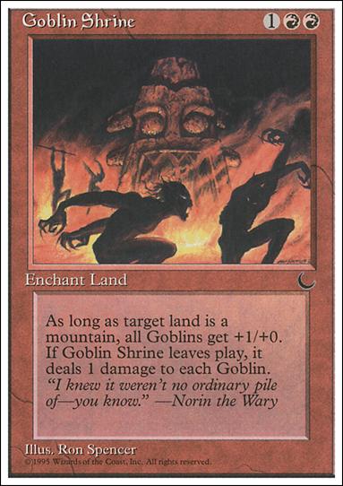 Magic the Gathering: Chronicles (Base Set) card 50 Goblin Shrine
