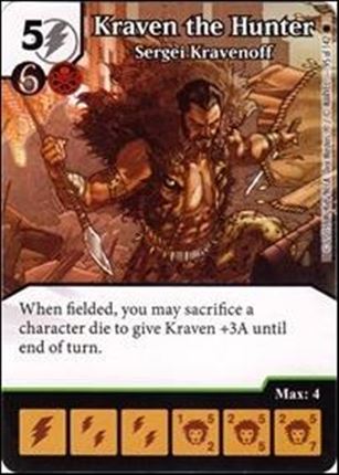 Marvel Dice Masters Amazing Spider-Man card 95 Kraven the Hunter: Sergei Kravenoff
