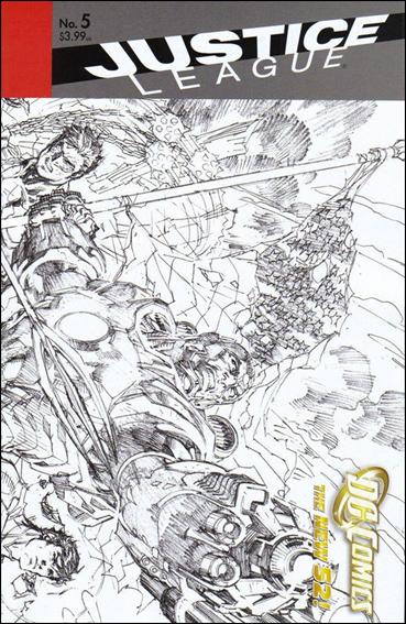 Justice League (2011) issue 5-E Jim Lee 1:200 Wraparound Sketch Cover