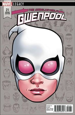 Unbelievable Gwenpool issue 21-D Mike McKone 1:10 Headshot Cover