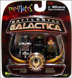 Battlestar Galactica Minimates figure 5 Cannon Centurion Cylon and Lieutenant Boomer 