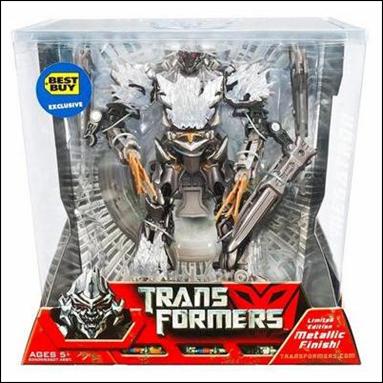 Transformers (Voyager Class) Movie Figures figure 8-B Metallic Finish Megatron (Best Buy Exclusive)