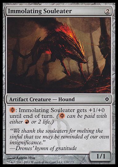 Magic the Gathering: New Phyrexia card 139 Immolating Souleater