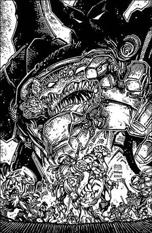 Mighty Morphin Power Rangers / Teenage Mutant Ninja Turtles II issue 5-F Eastman & Williams II B&W 1:10 Cover