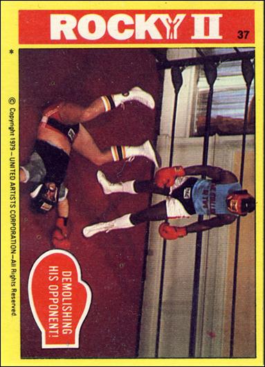 Rocky II (Base Set) card 37 Demolishing His Opponent!