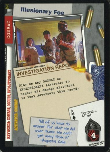X-Files: Premiere Edition (Base Set) card XF96-0033v1 Illusionary Foe