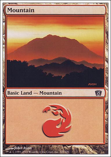 Magic the Gathering: 8th Edition (Base Set) card 345 Mountain