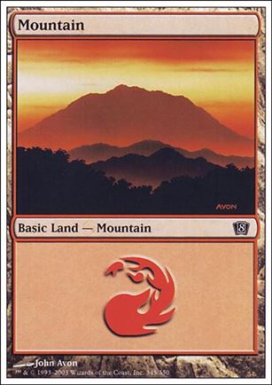 Magic the Gathering: 8th Edition (Base Set) card 345 Mountain