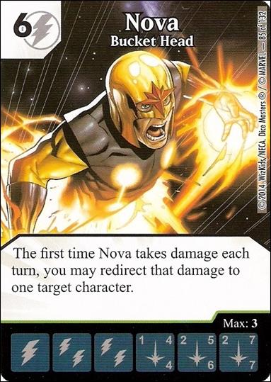 Marvel Dice Masters Avengers vs. X-Men  card 85 Nova: Bucket Head