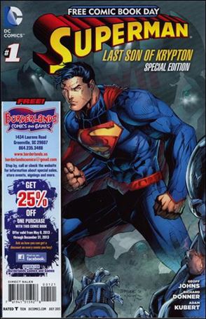 Superman: The Last Son of Krypton FCBD Special Edition issue 1-B Borderlands Comics & Games Cover