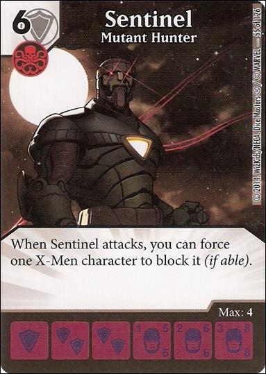 Marvel Dice Masters Uncanny X-Men  card 55 Sentinel: Mutant Hunter