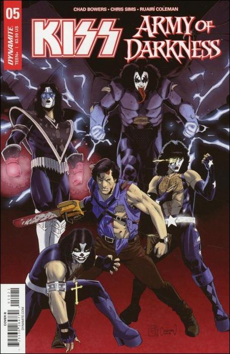 KISS / Army of Darkness issue 5-B Ruairi Coleman Cover