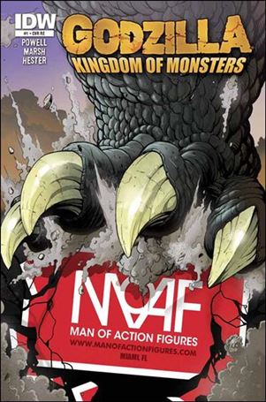 Godzilla: Kingdom of Monsters issue 1-NV Man of Action Figures Cover 1/500