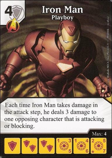 Marvel Dice Masters Avengers vs. X-Men  card 15 Iron Man: Playboy