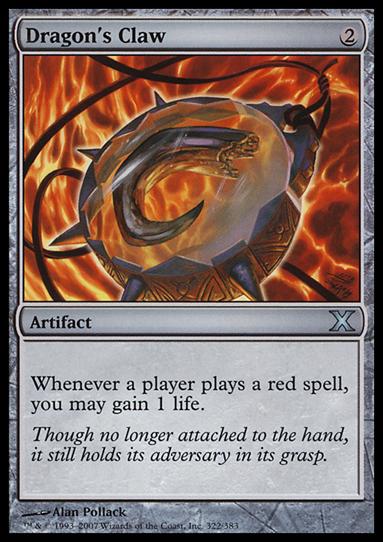 Magic the Gathering: 10th Edition (Base Set) card 322 Dragon's Claw