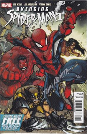 Avenging Spider-Man issue 1-N DF Joe Mad Cover (Signed by John Romita Sr.) 1/50