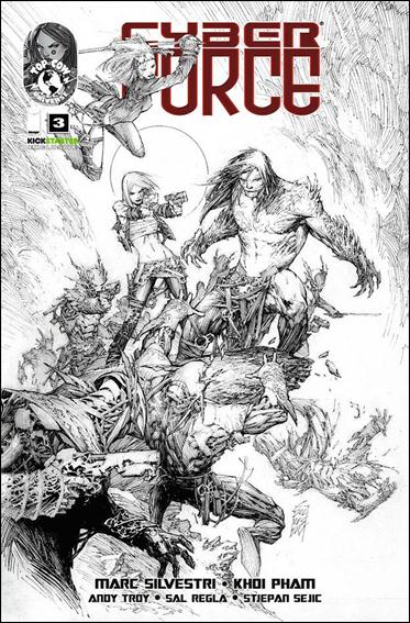 Cyberforce (2012) issue 3-B Marc Silvestri Kickstarter Sketch Cover
