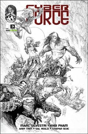 Cyberforce (2012) issue 3-B Marc Silvestri Kickstarter Sketch Cover