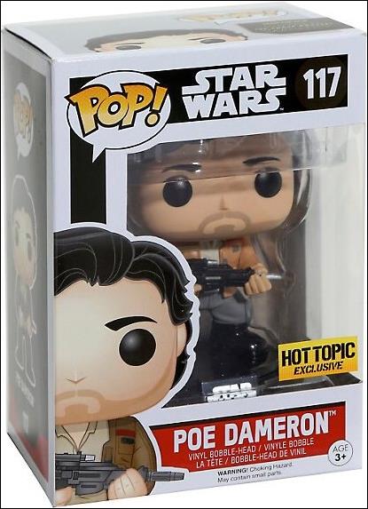 POP! Star Wars figure 117 Poe Dameron Hot Topic Exclusive