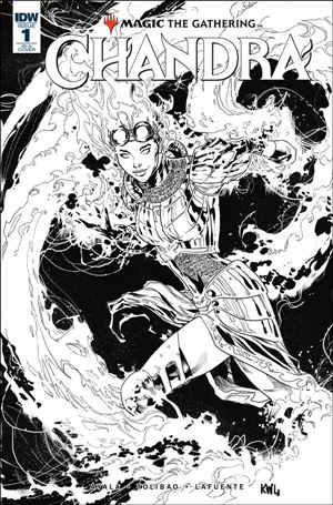 Magic the Gathering: Chandra issue 1-B Ken Lashley 1:10 Black & White Cover