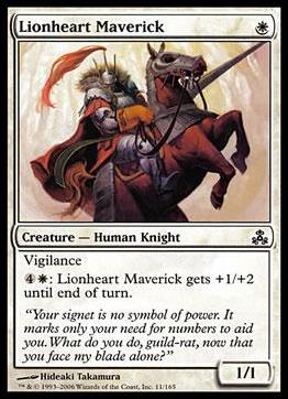 Magic the Gathering: Guildpact (Base Set) card 11 Lionheart Maverick
