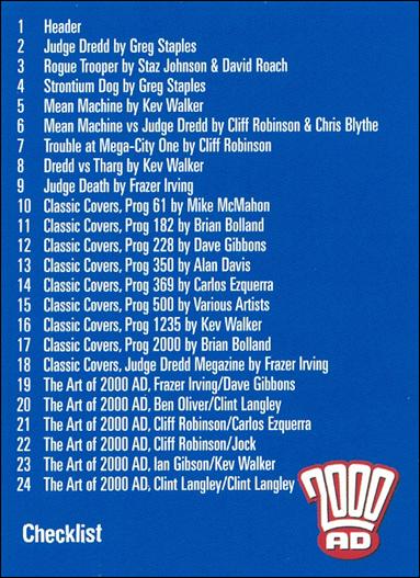 30 Years of 2000 AD: Series One (Base Set) card 71 Checklist