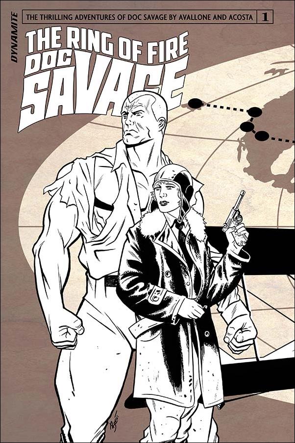 Doc Savage: The Ring of Fire issue 1-C B&W Connecting Cover