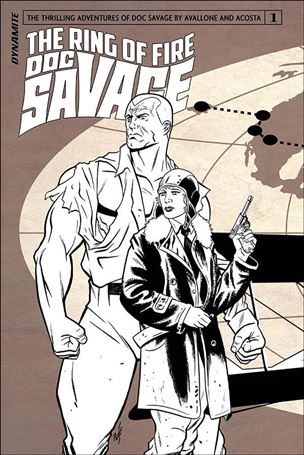 Doc Savage: The Ring of Fire issue 1-C B&W Connecting Cover