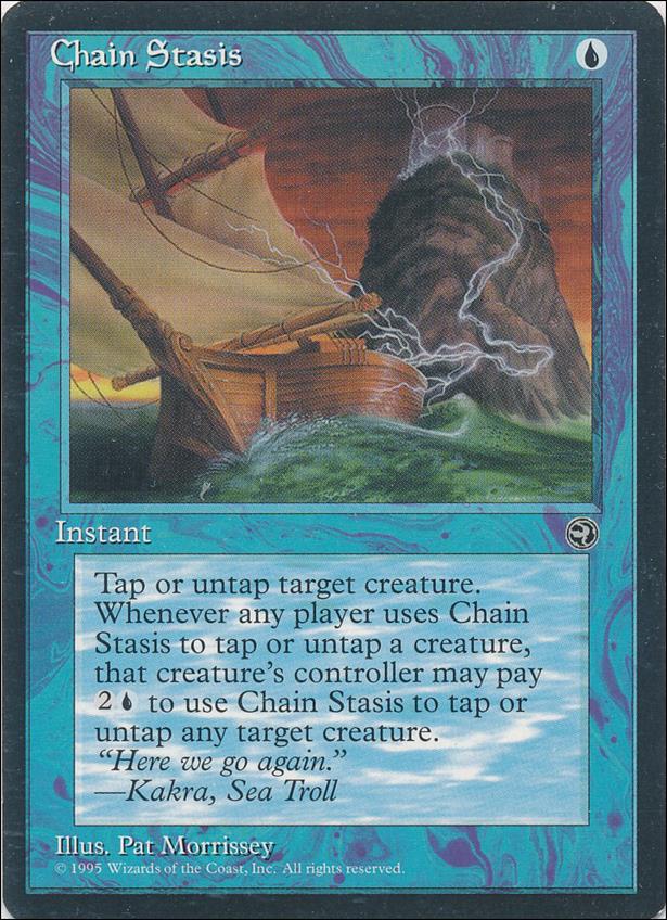 Magic the Gathering: Homelands (Base Set) card 23 Chain Stasis