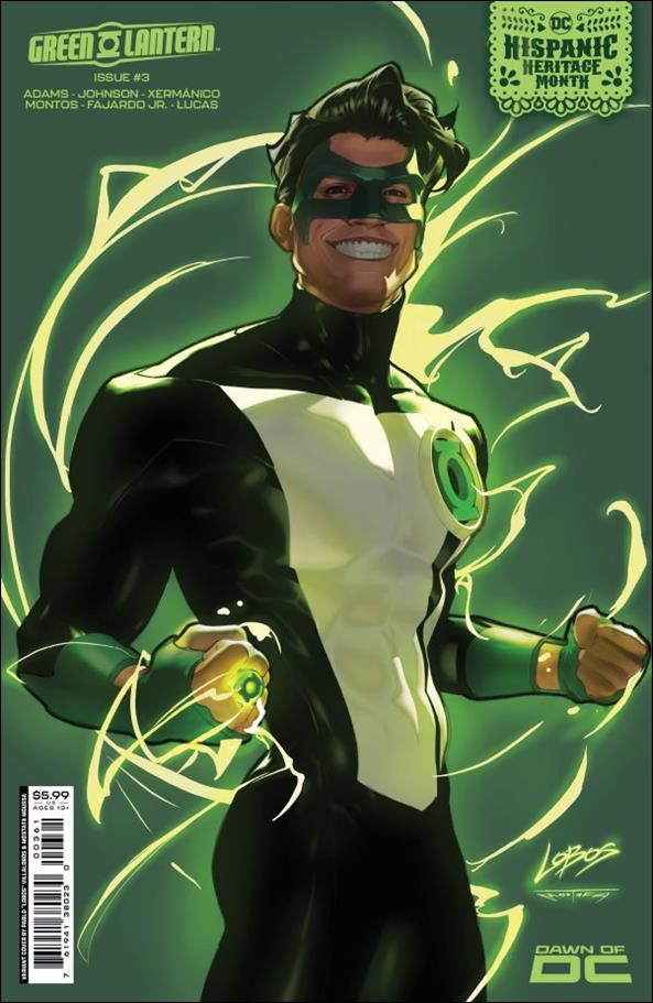 Green Lantern (2023) issue 3-D Pablo Villalobos Hispanic Heritage Cardstock Cover